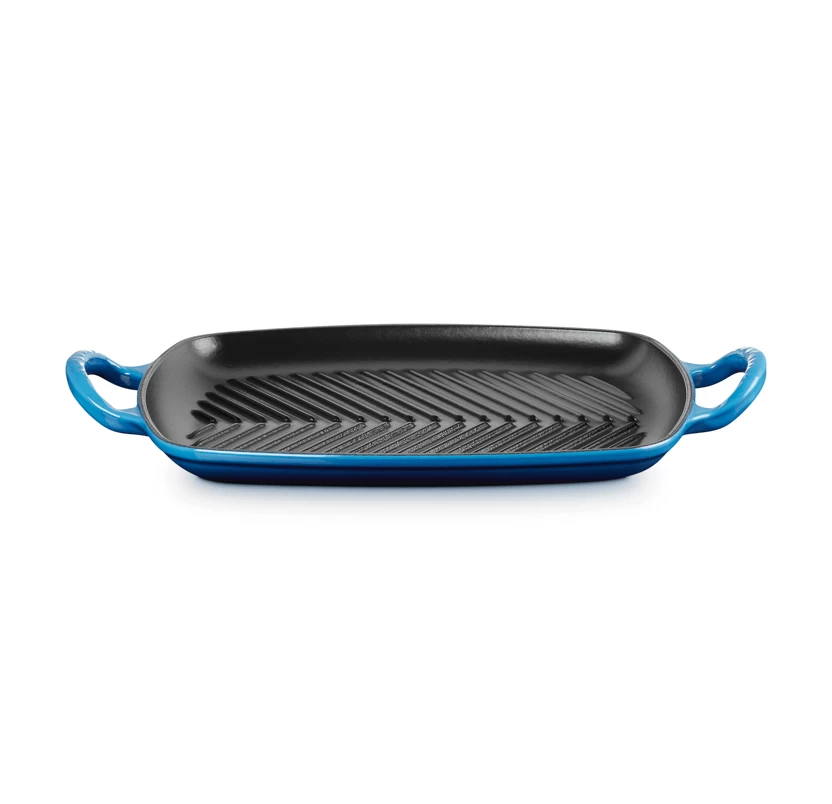 Le Creuset Rechthoekige Grill 30 Cm Gietijzer Azure 2 Le Creuset Rechthoekige Grill 30 Cm Gietijzer Azure - Afbeelding 2