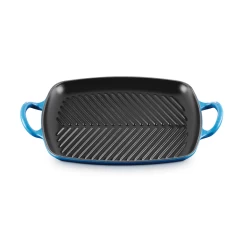 Le Creuset Rechthoekige Grill 30 Cm Gietijzer Azure