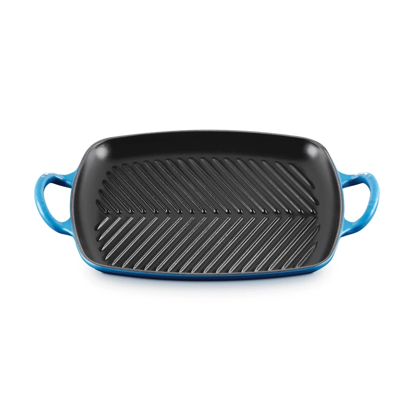 Le Creuset Rechthoekige Grill 30 Cm Gietijzer Azure 1 Le Creuset Rechthoekige Grill 30 Cm Gietijzer Azure