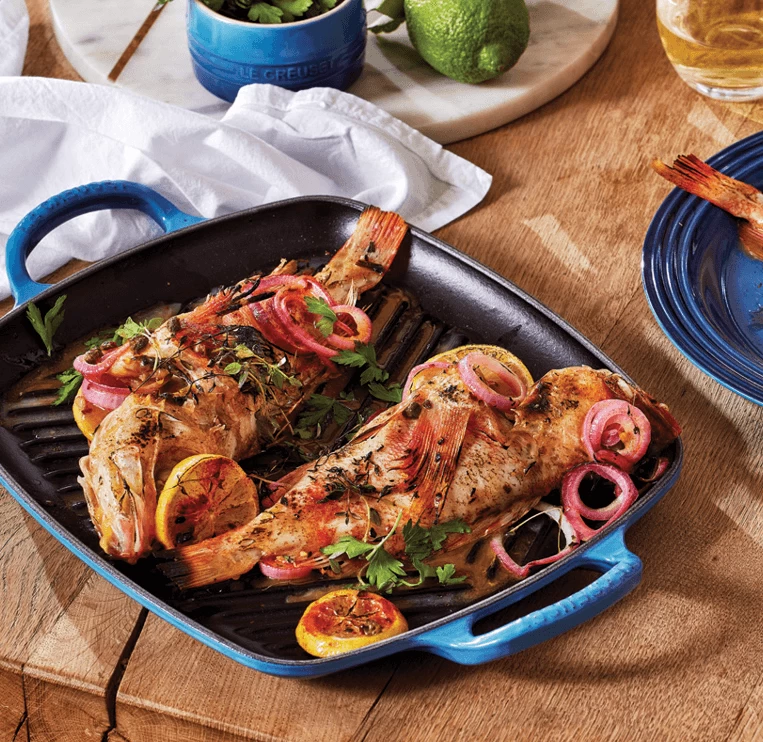 Le Creuset Rechthoekige Grill 30 Cm Gietijzer Azure 4 Le Creuset Rechthoekige Grill 30 Cm Gietijzer Azure - Afbeelding 4