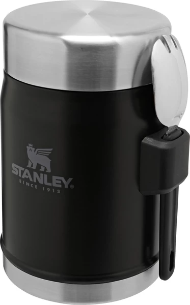 Stanley Classic Food Jar + Spork 400 Ml Mat Zwart 2 Stanley Classic Food Jar + Spork 400 Ml Mat Zwart - Afbeelding 2