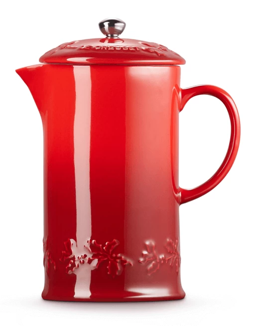 Le Creuset Holly Collectie Cafetière 800 Ml Aardewerk Kersrood