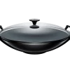 Le Creuset Wok Met Glazen Deksel 4,5 Liter ø 36 Cm Gietijzer Mat Zwart