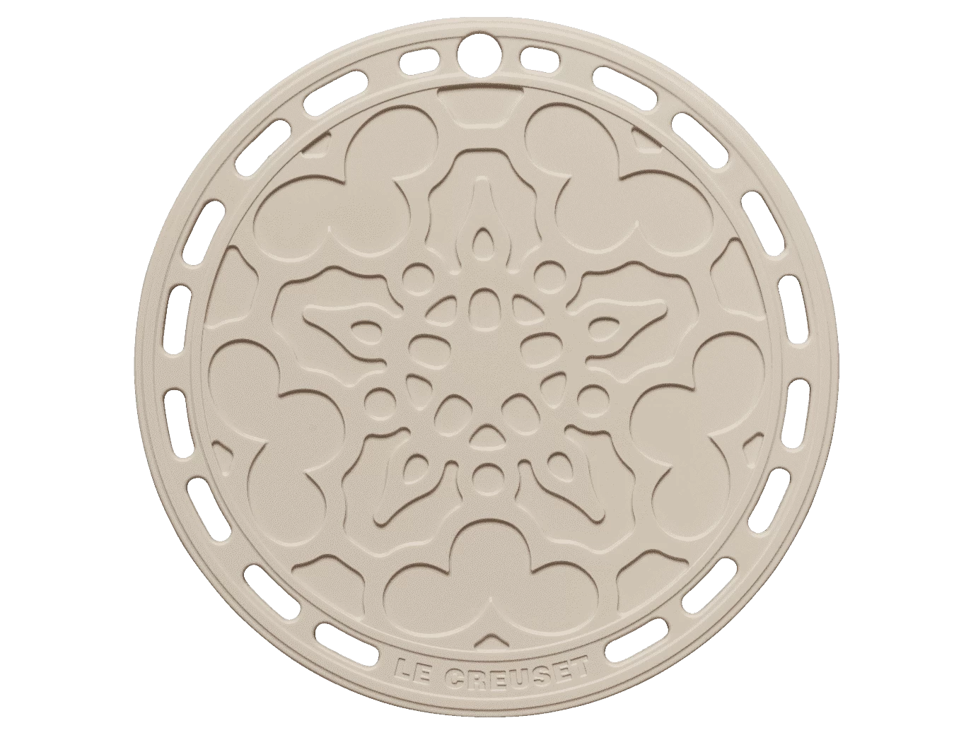 Le Creuset Pannenonderzetter ø 20 Cm Silicone Meringue 1 Le Creuset Pannenonderzetter ø 20 Cm Silicone Meringue