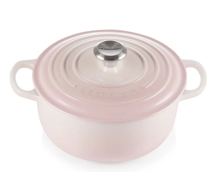 Le Creuset Signature Braadpan 4,2 Liter ø 24 Cm Gietijzer Shell Pink 3 Le Creuset Signature Braadpan 4,2 Liter ø 24 Cm Gietijzer Shell Pink - Afbeelding 3