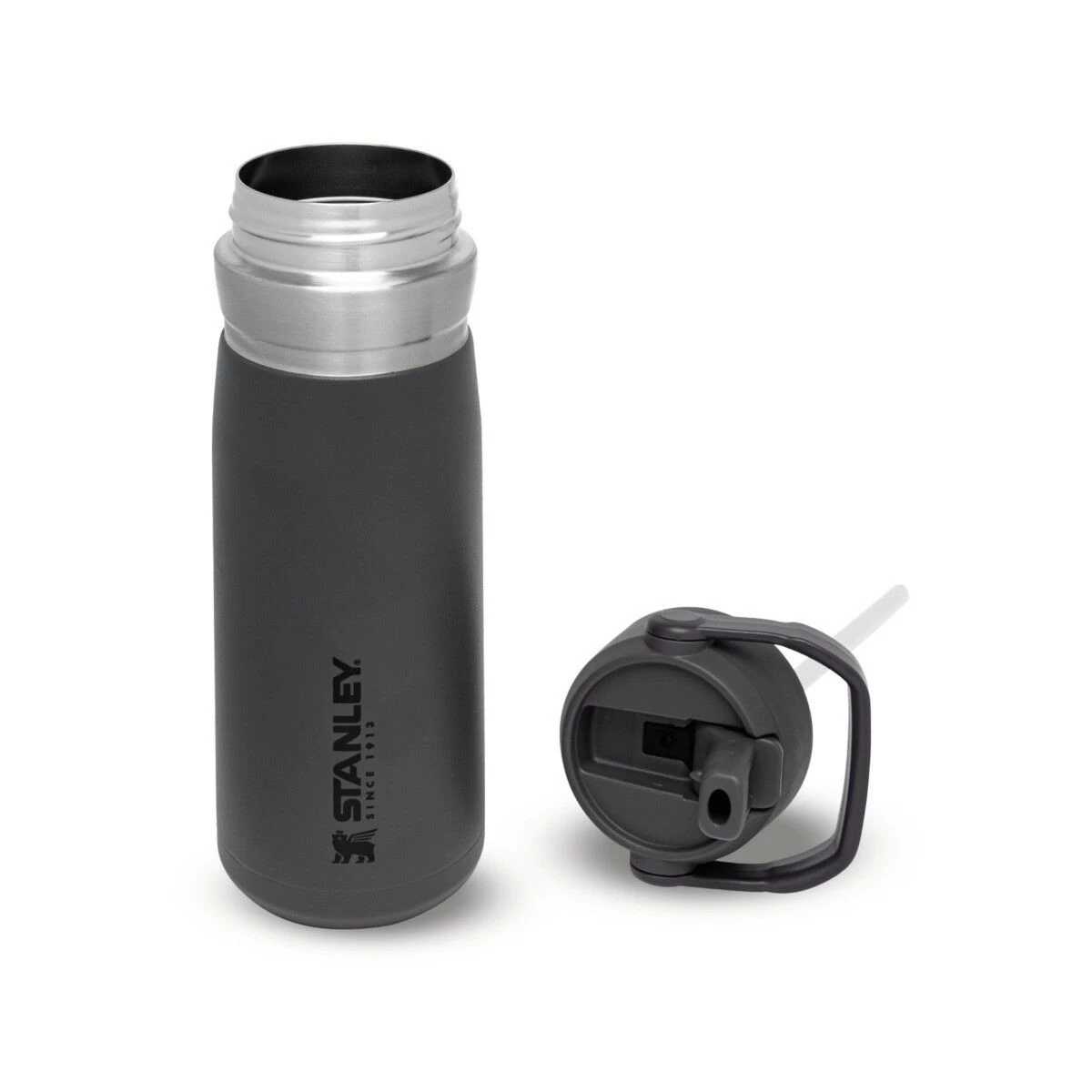 Stanley The IceFlow Flip Straw Water Bottle 650 Ml Charcoal 3 Stanley The IceFlow Flip Straw Water Bottle 650 Ml Charcoal - Afbeelding 3
